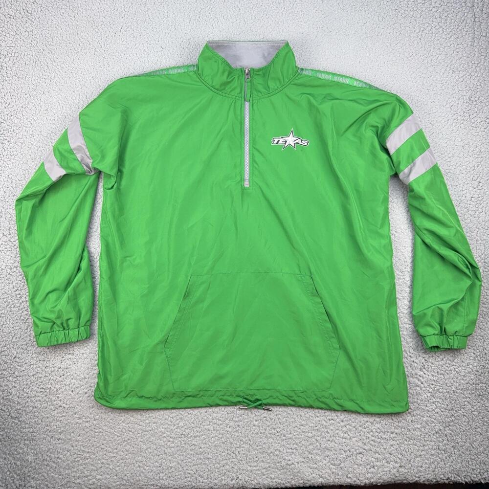 Texas Stars Jacket Womens Large Green AHL Hockey Quarter Zip Pullover Colosseum